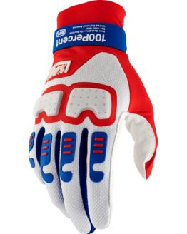 100% Langdale Gloves Red/White/Blue Large - 10029-00008