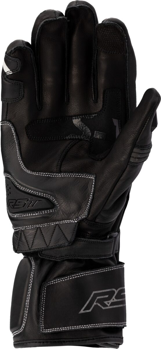 RST S1 CE Leather Gloves Black/Black/White Large US 10 - Image 2