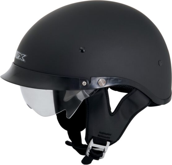FX-200 Street Half Helmet Matte Black Medium - Image 2