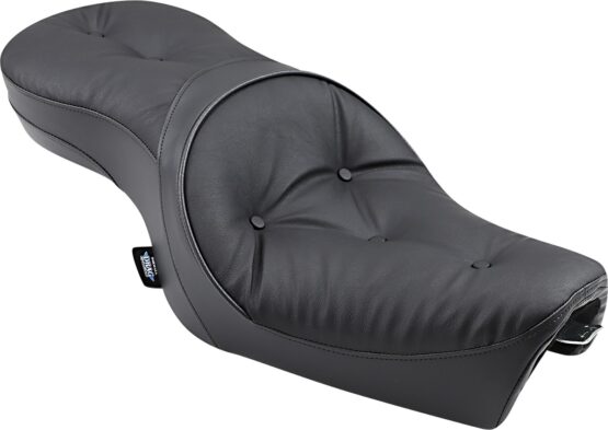 Low-Profile Pillow Vinyl 2-Up Seat - Black