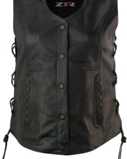 Z1R Gaucha Women's Leather Vest Black 2XL