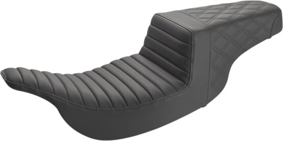 Saddlemen Step-Up Seat Black Tuck-n-Roll/Lattice For Harley FLHT/FLTR