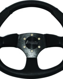 DragonFire Racing D-Shaped Vinyl Steering Wheel Black 0in Offset