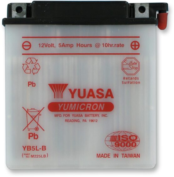 Yuasa YB5L-B Yumicron 12 Volt Motorcycle Battery