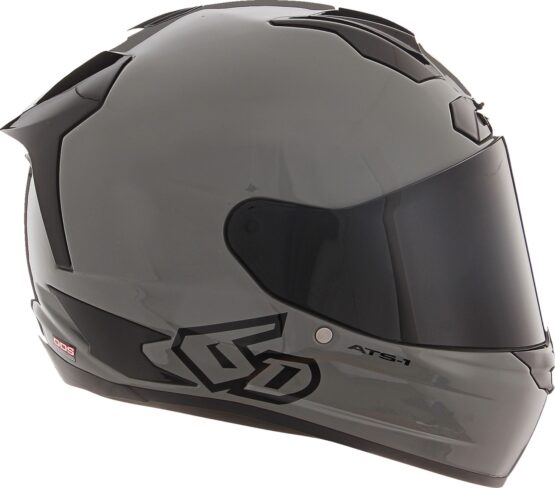 6D ATS-1R Solid Full Face Helmet Gloss Gray Large