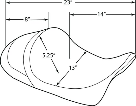 Smooth SR Leather EZ-On Solo Seat Low & Forward - Image 2