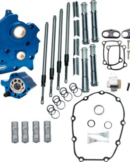 S&S M8 Oil Cooled Cam Chest Kit Chrome Pushrods Chain Drive For Harley