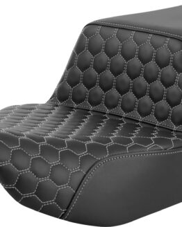Saddlemen Step-Up Seat Extended Reach Honeycomb Silver Stitch FL 23-24
