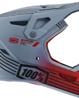 100% Status Bicycle Helmet Full Face Gray Red Small
