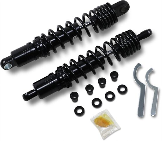 Drag Specialties 13.5in Adjustable Heavy Duty Shocks Black Pair For Harley
