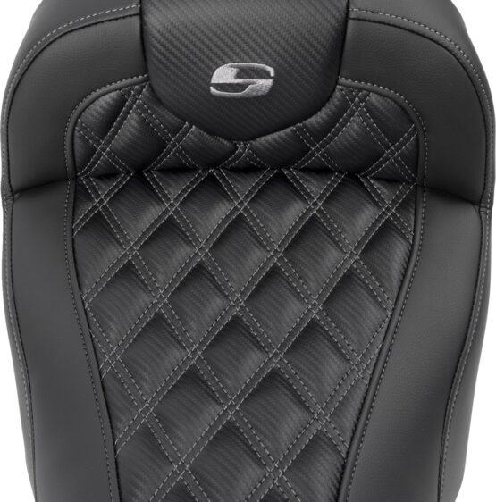 Saddlemen RoadSofa Seat Lattice Gray Stitch Harley FLHX FLTRX 2023-2024 - Image 2