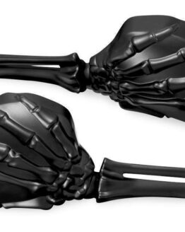 Kuryakyn Skeleton Hand Mirrors Black/Black - 5"x3" ECE-Compliant