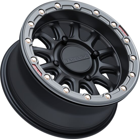 Raceline Alpha Beadlock Wheel 15x7 4x156 +10 Black/Gunmetal - Image 2