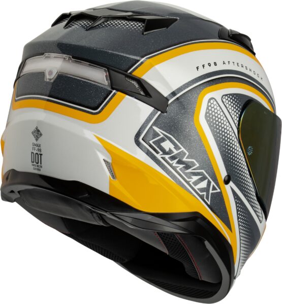 GMAX FF-98 Aftershock Full Face Helmet White/Silver 3X-Large - Image 2