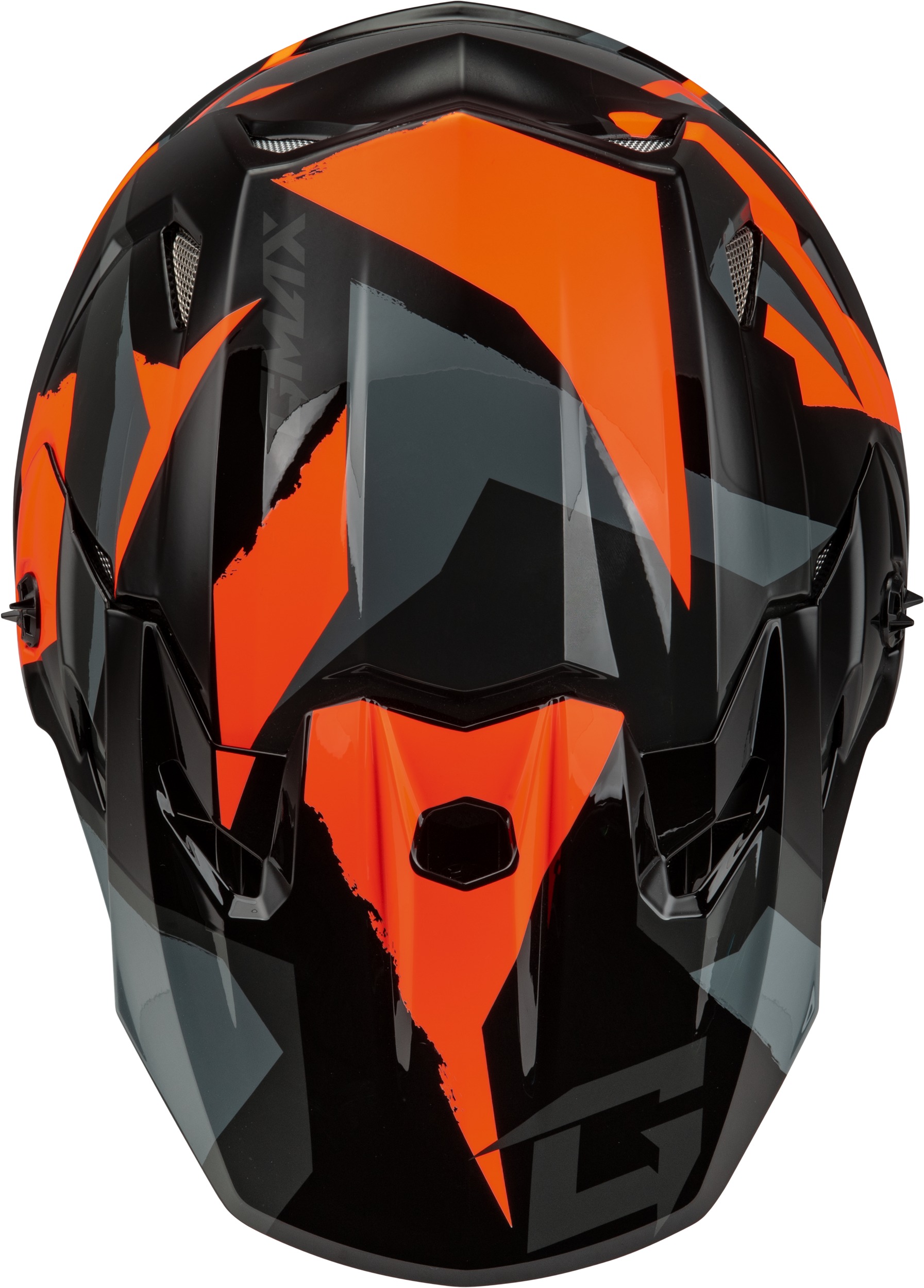 GMAX MX-96 Splinter Helmet Black/Orange XL Offroad - Image 3