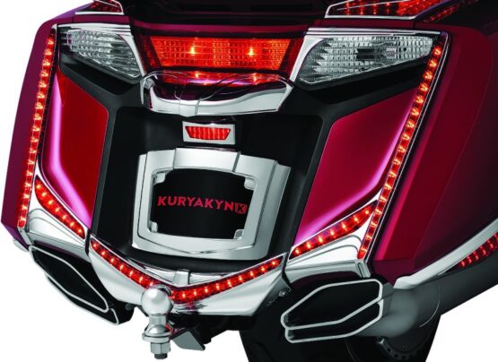 L.E.D. Vertical Rear Light Strips 12-17 GL1800 Chrome Red Lens - Image 2