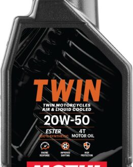 Motul Twin 4T 20W50 Full Synthetic Motorcycle Oil 1 Quart