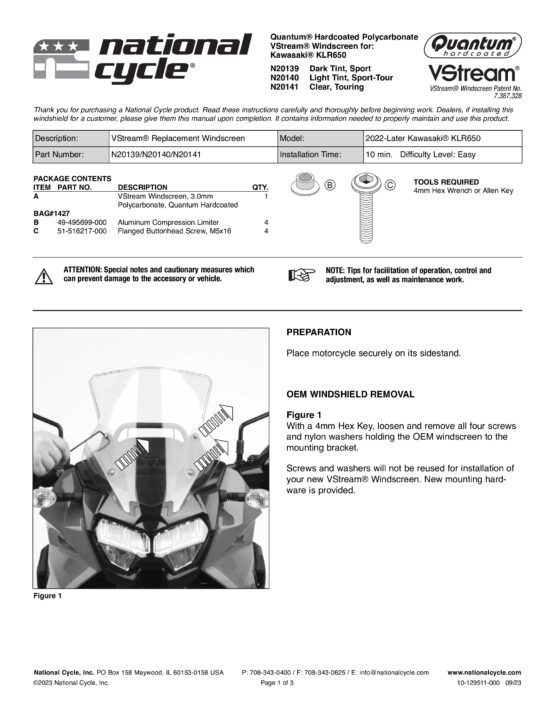 Clear VStream Tall Windscreen - Image 2