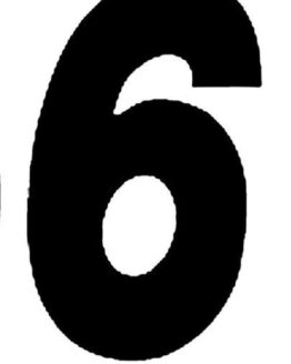 #6 6" Tall Black "SX" Stick-On Race Numbers - 3 Pack