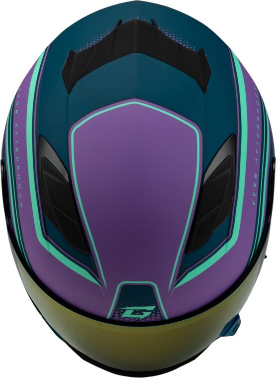 GMAX FF-98 Aftershock Full Face Helmet Matte Purple/Blue Large - Image 2