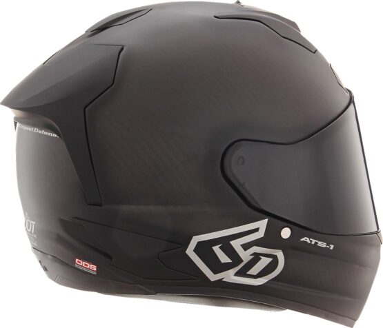 6D ATS-1R Solid Full Face Helmet Matte Black Large - Image 2