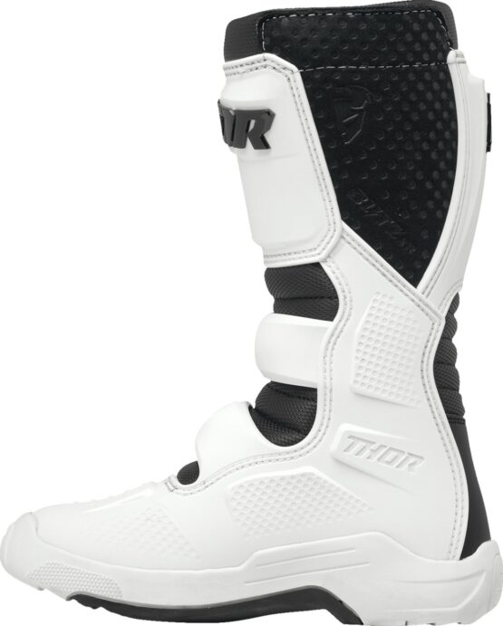 Thor Youth Blitz XR Boots White/Black Size 4 - Image 3