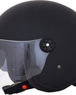 FX-143 3/4 Open Face Helmet Matte Black w/Smoke Shield X-Small