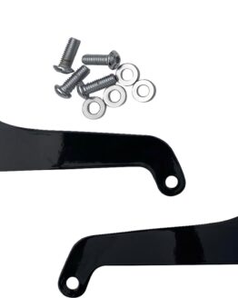 Drag Specialties Sissy Bar Side Plates Black For Harley-Davidson Softail