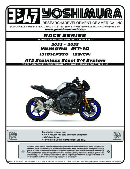 Race Alpha T Stainless Steel 3/4 Slip On Exhaust - Image 6