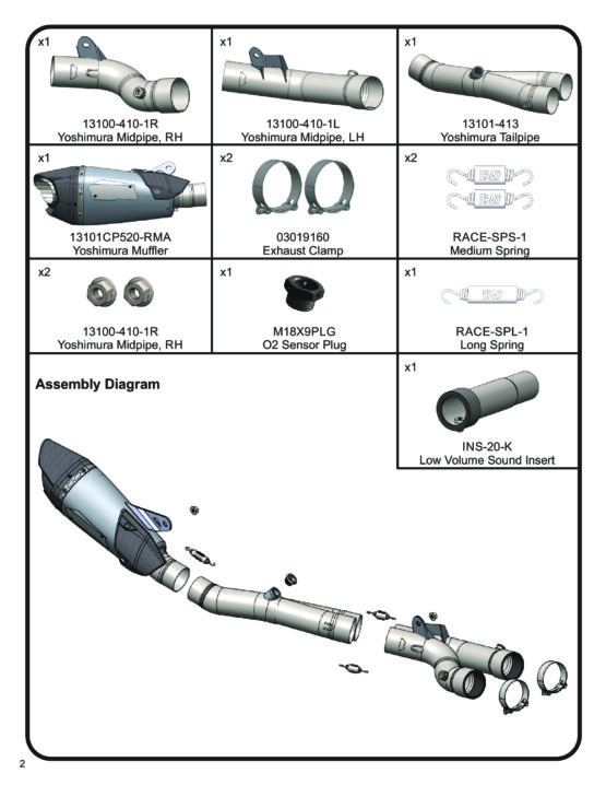 Race Alpha T Stainless Steel 3/4 Slip On Exhaust - Image 7