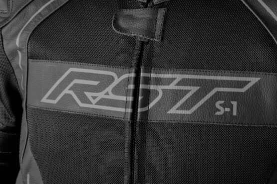 RST S1 Mesh CE Jacket Black/Black Leather X-Small - Image 2