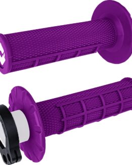 ODI V2 MX Half Waffle Lock-On Grips Purple 7/8 in Bars