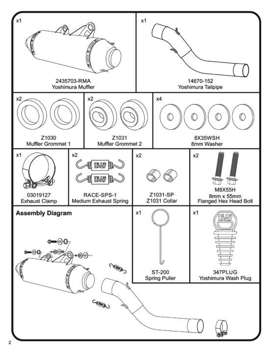 RS-2 Slip On Exhaust - Stainless Steel - Image 3