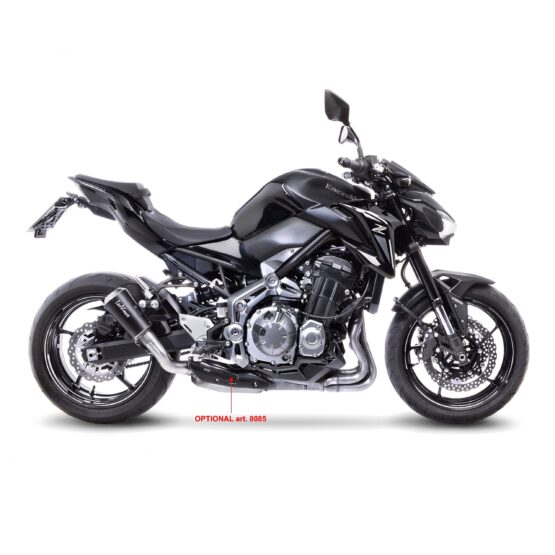 LV-10 Black Stainless Steel Slip On Exhaust w/ Carbon Fiber Trim - Image 2