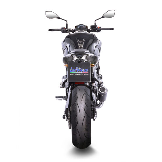LV-10 Black Stainless Steel Slip On Exhaust w/ Carbon Fiber Trim - Image 4