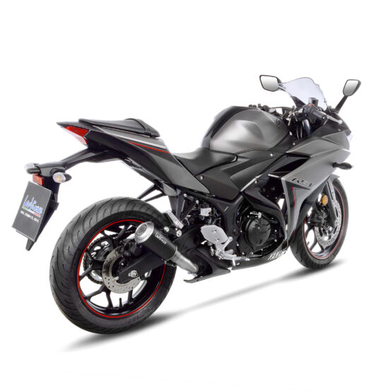 LV-10 Black Stainless Steel Slip On Exhaust Muffler - Image 4