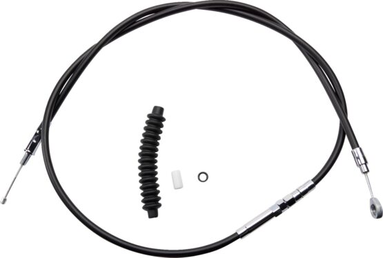 Drag Specialties Black Vinyl Clutch Cable +2in Alternate Length For Harley-Davidson