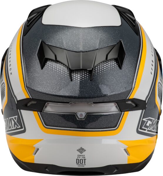 GMAX FF-98 Aftershock Full Face Helmet White/Silver 3X-Large - Image 3