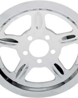 Drag Specialties Chrome Outer Rear Pulley Insert For Harley-Davidson XL