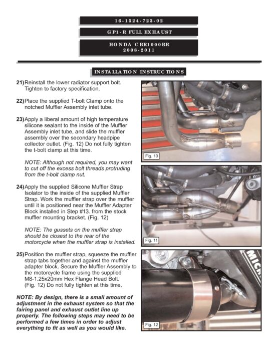 GP1R Stainless Steel Full Race Exhaust System - Image 7
