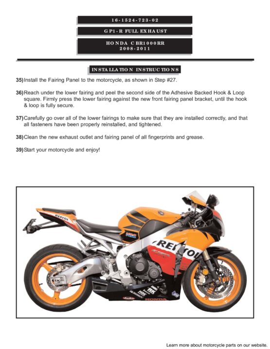 GP1R Stainless Steel Full Race Exhaust System - Image 9
