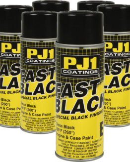 PJ1 Fast Black 500F Engine Paint Gloss Black 11oz Aerosol Case of 6