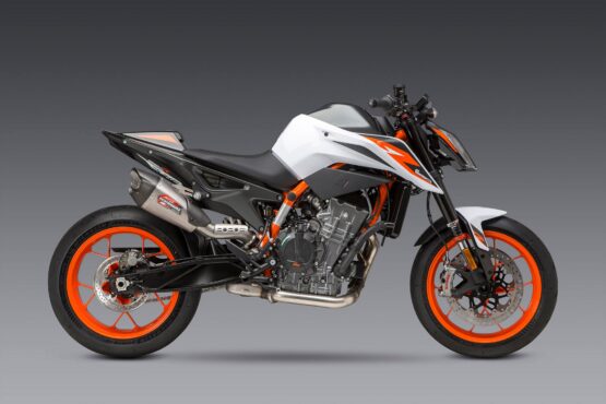 Yoshimura AT2 Street Slip-On Exhaust SS/CF Fits 20-21 KTM 890R, 19-20 790 Duke - Image 2