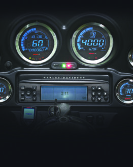 Digital Harley Gauge Cluster Silver