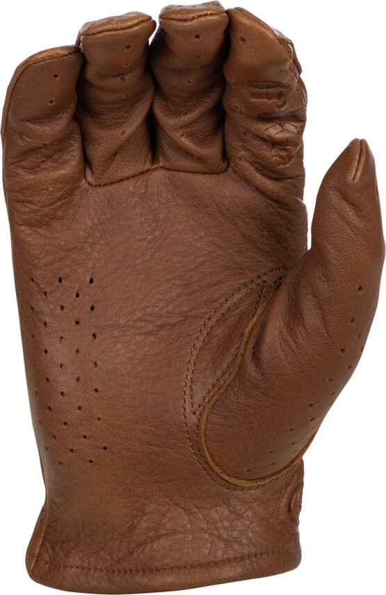 Highway 21 Louie Perforated Gloves Brown Small - Image 2
