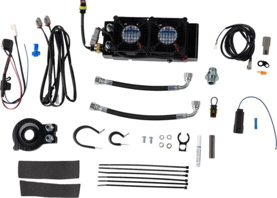 UltraCool Side Mount Oil Cooler Kit Naked Black For Harley Touring M8 - Image 2