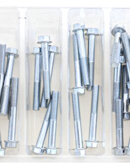 M6 8mm Hex Flange Bolt Assortment #2 30mm-45mm Silver