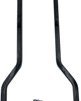 Drag Specialties Round Sissy Bar Black 14.75in x 8.75in For Harley-Davidson