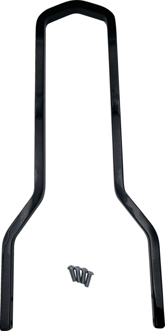 Drag Specialties Round Sissy Bar Black 14.75in x 8.75in For Harley-Davidson