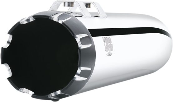 Chrome 4" Slip-On Mufflers Contrast Tip Fits FLH/FLT 1995-2016
